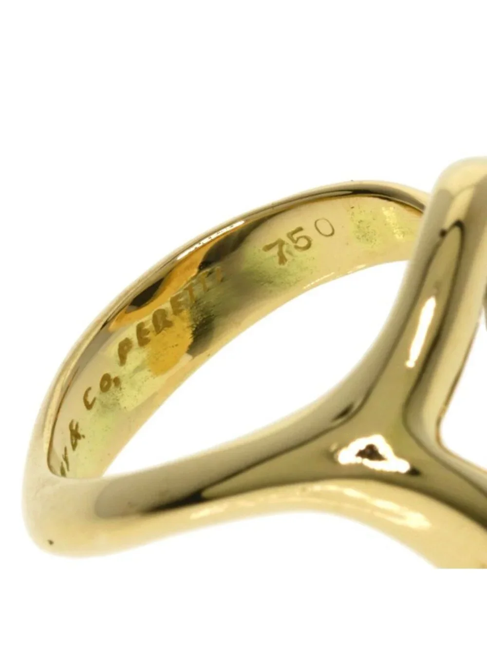 Tiffany & Co Open Heart Ring 18k Yellow Gold